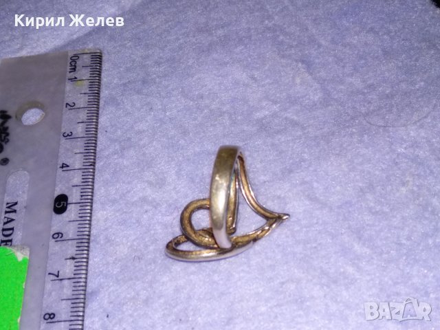 ДВЕ СЪРЦА в ЕДНО РОМАНТИЧЕН НЕЖЕН АРТ ПРЪСТЕН СРЕБРО 925 РЪЧНА ИЗРАБОТКА ЛЮБОВНО БИЖУ 34614, снимка 12 - Пръстени - 39522064