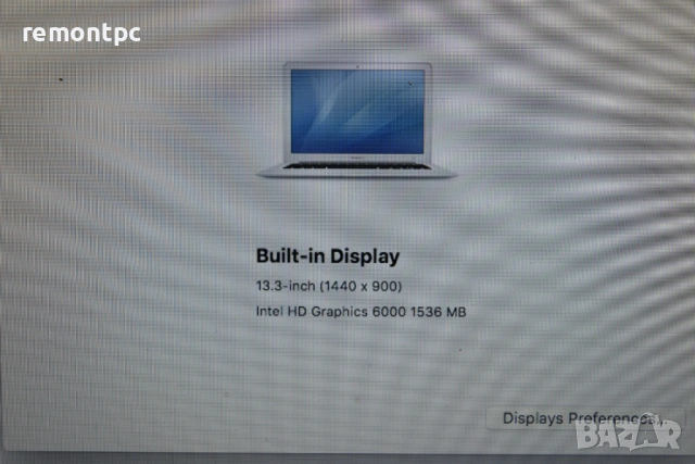 Macbook Air A1466 13 inch 2017 I5 / 4 GB / 128 SSD , снимка 7 - Лаптопи за работа - 53861097