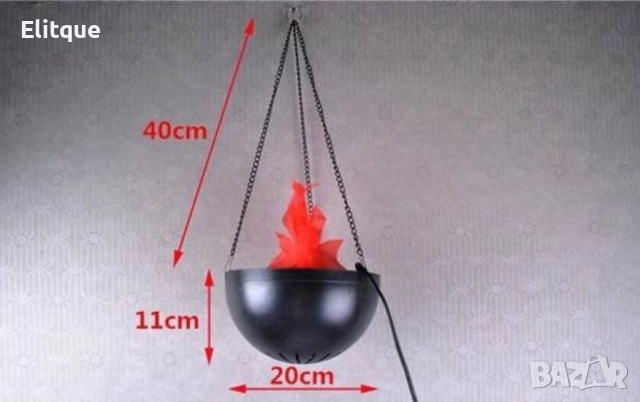 Декоративна окачена електрическа камина с реалистичен LED пламък, снимка 8 - Декорация за дома - 52832913