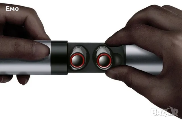 Bluetooth слушалки TWS-S2, зареждащ метален кейс с 1200mAh батерия - EP71, снимка 2 - Bluetooth слушалки - 47841734