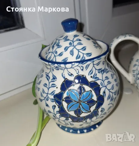 Керамичен комплект-захарничка и каничка, снимка 5 - Сервизи - 55884834