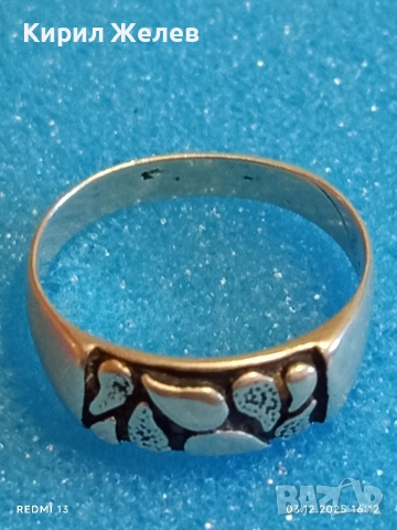 Сребърен пръстен с декорация майсторска ръчна изработка 51108, снимка 6 - Пръстени - 52640032