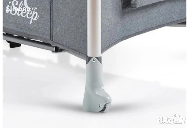 Бебешка кошара CANGAROO Isleep сива, снимка 8 - Кошарки - 52178829