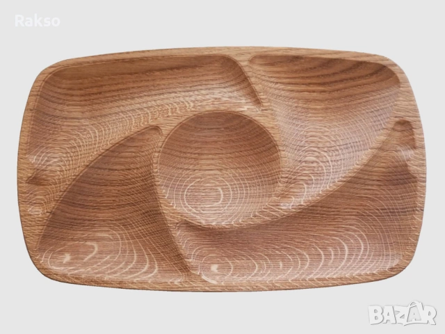 Кухненска 3Д дъска/плато за сервиране и рязане от дърво."Вир".