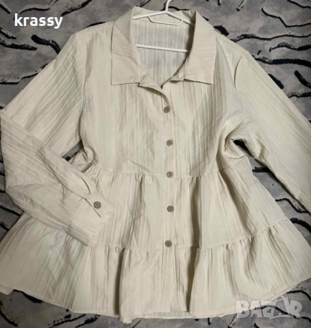 Макси дамска риза на волани (размер ХЛ)