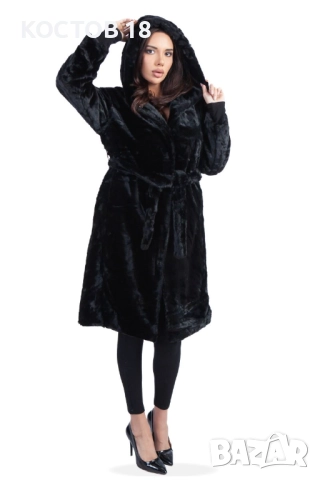 Зимно дамско дълго палто 4253, снимка 4 - Якета - 52500703