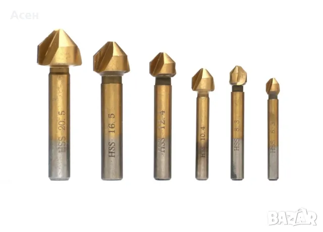 ФРЕЗИ КОНИЧНИ С ЗЕНКЕР К-Т 6БР , снимка 3 - Други инструменти - 48926194