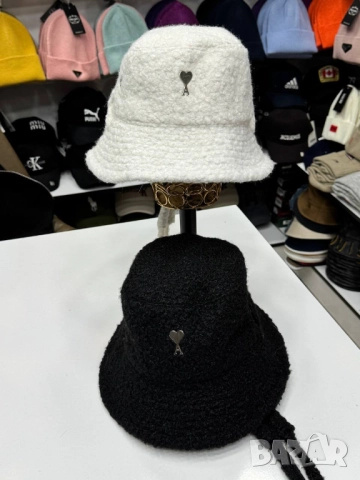 зимни шапки с пух ami prada loewe chanel jaquemus , снимка 2 - Шапки - 52013785