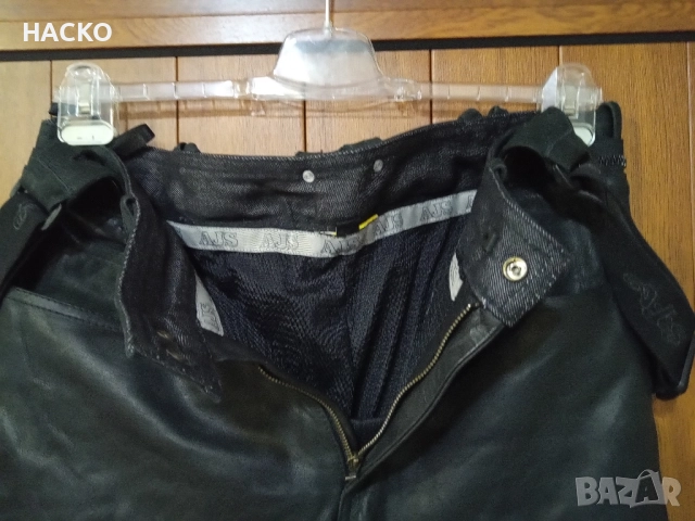 Мото Панталон AJS 100% Естествена Кожа с Тиранти Размер 54 Внос от Германия, снимка 7 - Аксесоари и консумативи - 52564551