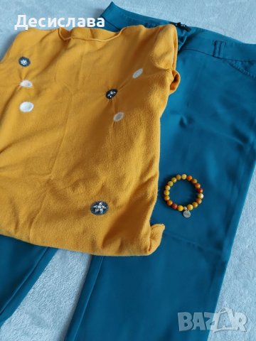 Дамски комплект блуза и панталон плюс гривна от естествени камъни, снимка 3 - Комплекти - 40529134