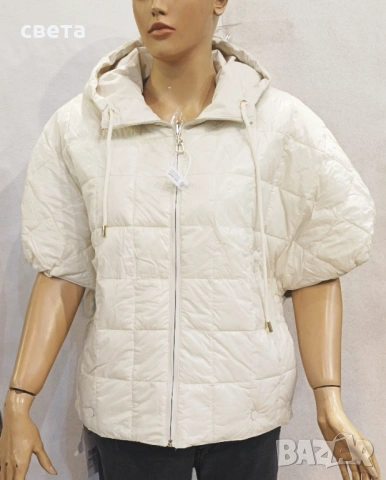 Двулицево дамско яке - крем, снимка 3 - Якета - 53251698