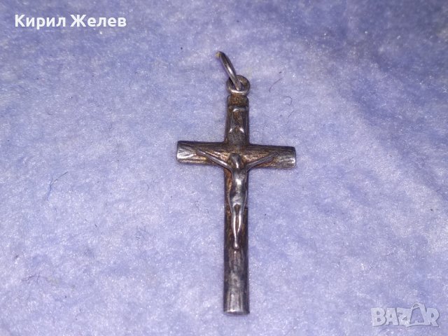 СТАРО СРЕБЪРНО РАЗПЯТИЕ КРЪСТЧЕ МАЙСТОРСКА ИЗРАБОТКА 6803, снимка 4 - Антикварни и старинни предмети - 39379271