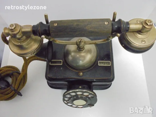 № 8734Стар датски телефон KTAS, снимка 4 - Антикварни и старинни предмети - 55729921
