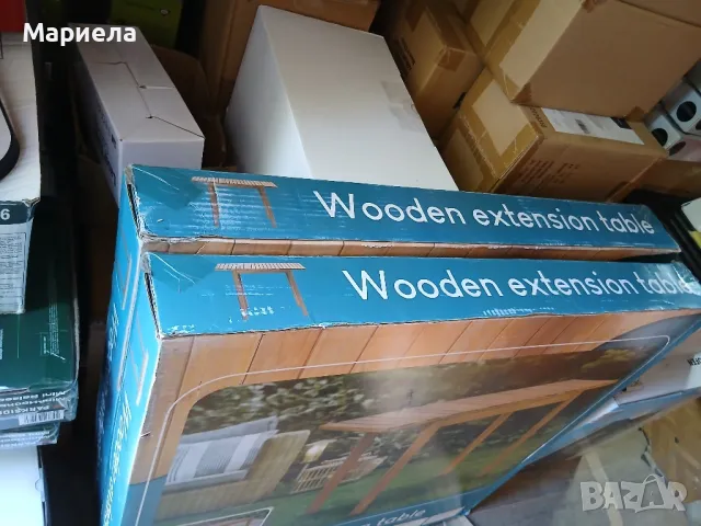 Дървена разтегателна градинска маса 110 х 55 х 75 см, снимка 3 - Маси - 47435838