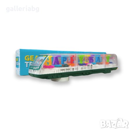 Прозрачен влак със светлини 