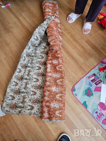 Българска дамаска сив фон с цветя - топ дължина 6 метра широчина 1,45 от старото добро качество., снимка 2 - Други - 52282264