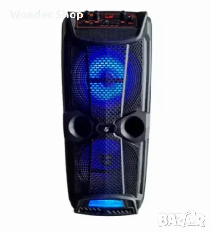 Мощен Bluetooth високоговорител 8"х2 с микрофон, снимка 2 - Bluetooth тонколони - 48185936