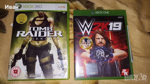 Продавам Xbox One игри Tomb Raider Underworld и WWE2K19