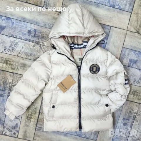 Детско зимно яке със силиконов пълнеж и бродирано лого Burberry - 4 цвята Код Happy Kids_A15, снимка 4 - Детски комплекти - 47974949