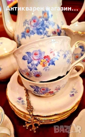 Прекрасен сервиз за кафе / чай за 12 души - Triptis, Germany,  , снимка 10 - Сервизи - 53809367