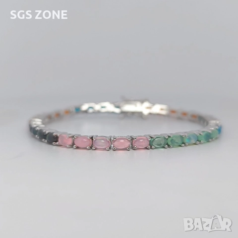 СРЕБЪРНА ГРИВНА С ОПАЛ, снимка 13 - Гривни - 52725496