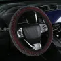 Калъф за волан М 38см - STW05B черен, червен/ черен, бял, снимка 1