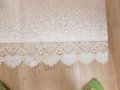 Продавам три бели пердета,ушити, с кукички, снимка 2