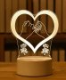 Светещо сърце за Свети Валентин - холограмна 3d лед, снимка 2