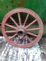 Колела от дървена каруца, снимка 3