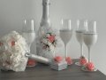 Сватбени чаши, снимка 1 - Сватбени аксесоари - 41979826