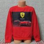 Нова детска ватирана блуза с дълъг ръкав и дигитален печат Ferrari, снимка 1 - Детски Блузи и туники - 38861420