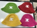 Celine Плетена Плажна Лятна Шапка Селин - Налични Различни Цветове Код E524, снимка 6