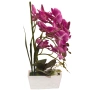 Изкуствена орхидея в бяла кашпа, 4 цвята, снимка 2