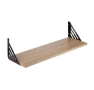 Рафт за стена, 60см, MDF, до 3кг, цвят- ест. дърво, снимка 3