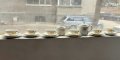 Японски порцеланов сервиз за кафе дракони - холограм ГЕЙША порцелан, снимка 1 - Антикварни и старинни предмети - 35961330