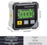 Нов Магнитен дигитален нивелир ъгломер куб с лазер, USB, ±0.1°, IP54, снимка 2