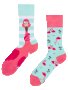 Асиметрични Памучни Чорапи Веселото Фламинго, снимка 1 - Потници - 41900872