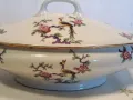 френски супник терин с рози и райски птици Limoges   8/2, снимка 4