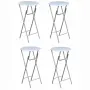 vidaXL Комплект бар маси с МДФ плот, 4 броя, бял(SKU: 60650), снимка 1