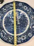 английска порцеланова чиния син порцелан 22/2, снимка 3