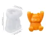 3d Мече панда вдигнати ръце силиконов молд форма фондан шоколад смола свещ сапун гипс декор, снимка 3