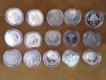 пълният лот от 15 броя мед-никел монети 1981г. посветени на "1300г. България", снимка 4