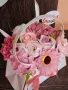 Кокетна дамска чанта със сапунени цветя от пластичен сапун, снимка 4