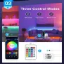 RGB LED лента 5050, 5 метра, дистанционно управление, Music Sync цвета, APP контрол, 5 метра, снимка 7