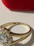 Елегантен златен пръстен с 4 диаманта – 9 кр, 1.91 гр, снимка 3
