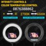 Професионална LED РИНГ Лампа 48см с Трипод, 3 Стойки за Телефон и Дистанционно, снимка 12