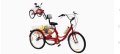 Нов Сгъваем Триколесен Велосипед 24 цола 7 скорости червен, снимка 10