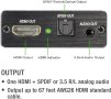 HDMI към HDMI аудио екстрактор с оптичен TOSLINK SPDIF стерео аудио конвертор,Ultra HD 4KX2K 3D, снимка 6