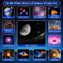 Galaxy проектор за спалня, професионална версия, HD 12 в 1 филмови диска, звезден проектор, снимка 2