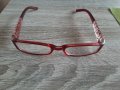 Червени рамки за очила с кутия и кърпичка, снимка 3